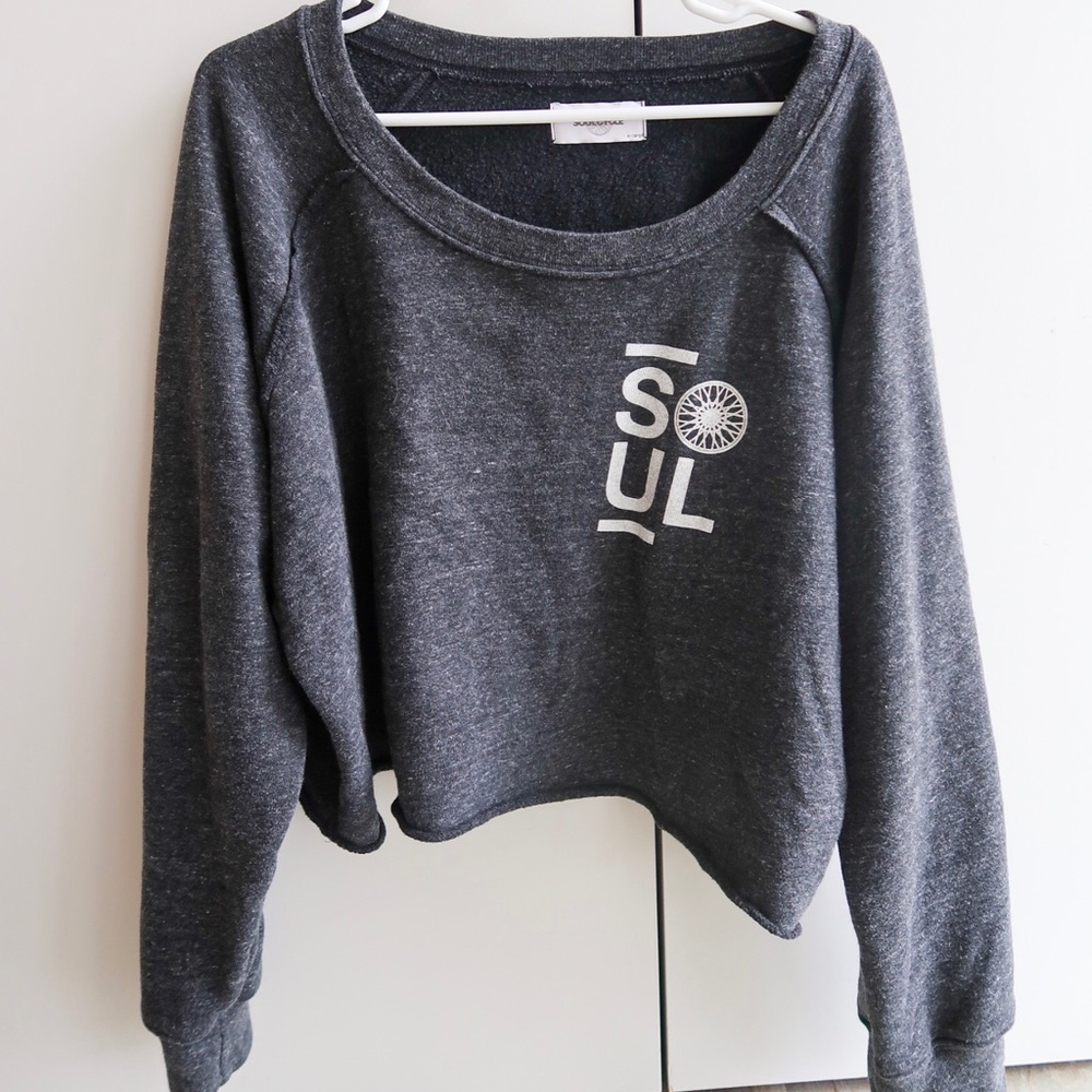 Grey SoulCycle Crew Neck Sweatshirt